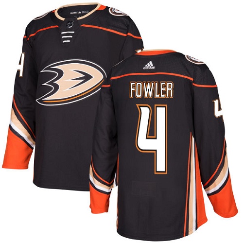 Adidas Anaheim Ducks #4 Cam Fowler Black Home Authentic Youth Stitched NHL Jersey